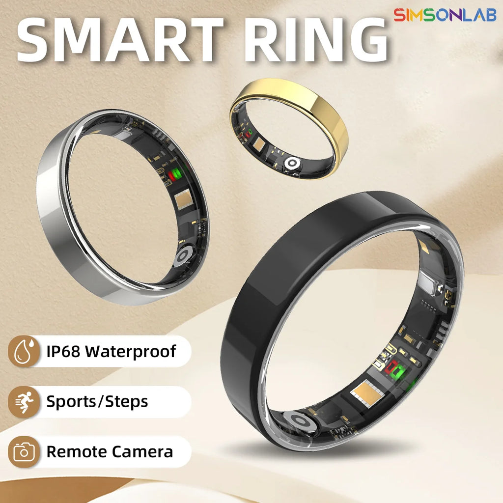 2025 Smart Ring Bluetooth Call Heart Rate Blood Pressure Monitor 5ATM Waterproof Health Ring Men Women for Xiaomi Gift