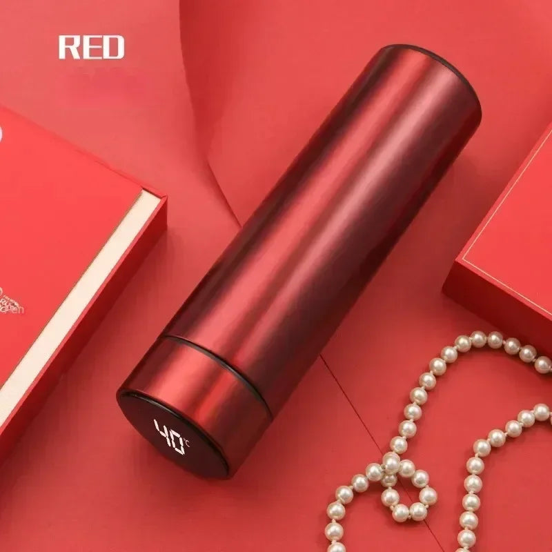 Stainless Steel Thermos Bottle with Digital Temperature Display