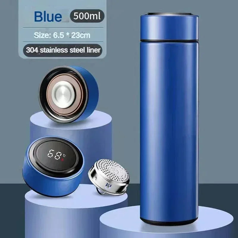 Stainless Steel Thermos Bottle with Digital Temperature Display