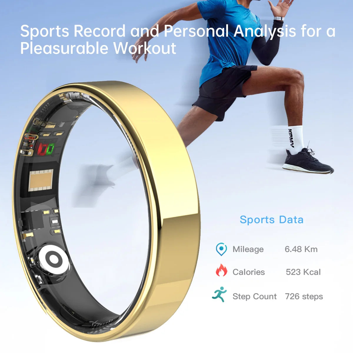 2025 Smart Ring Bluetooth Call Heart Rate Blood Pressure Monitor 5ATM Waterproof Health Ring Men Women for Xiaomi Gift